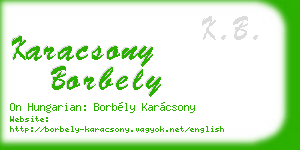 karacsony borbely business card