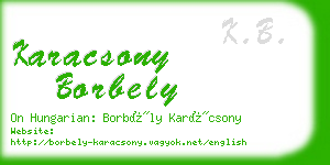 karacsony borbely business card